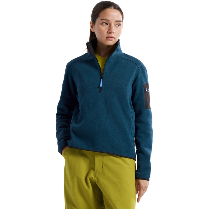 Arc'teryx Covert Zip Neck Crew - Women's Midnight Frost Heather