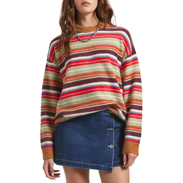 Brixton Cozy Crew Sweater - Women's Multi Stripe