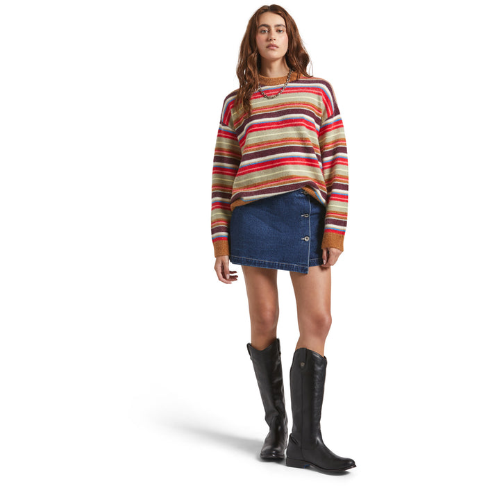 Brixton Cozy Crew Sweater - Women's Multi Stripe