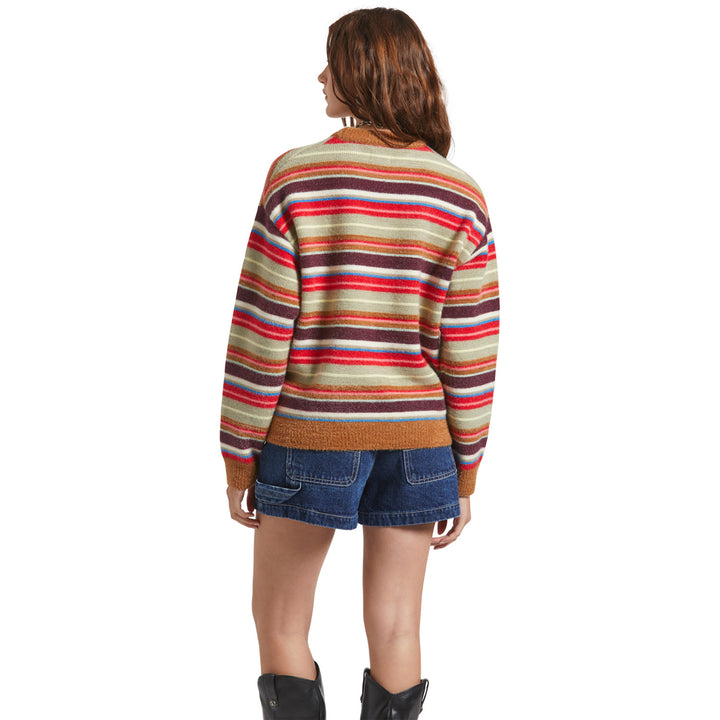 Brixton Cozy Crew Sweater - Women's Multi Stripe