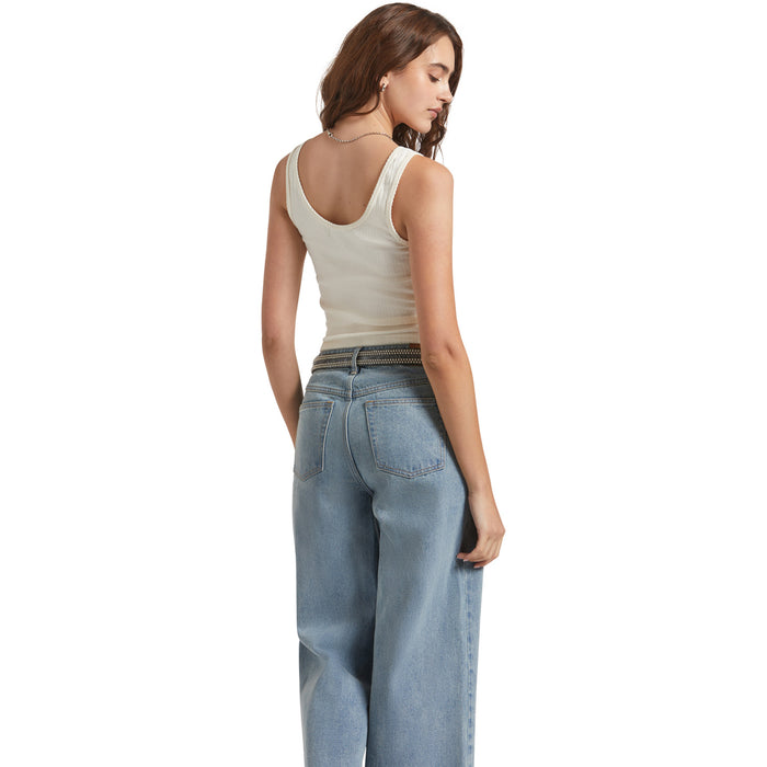 Brixton Pointelle Slim Fit Tank Top - Women's Off White