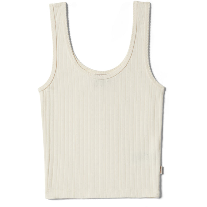 Brixton Pointelle Slim Fit Tank Top - Women's Off White