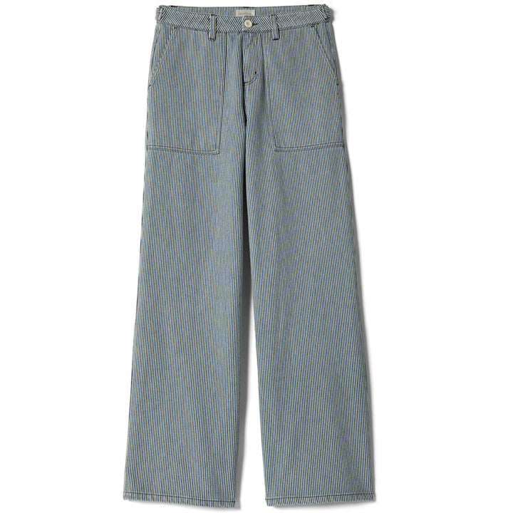 Brixton Jane Utility Wide Leg Pants - Women's Off White/Mood Indigo