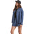 Brixton Wandering Long-Sleeve Overshirt - Women's Berring Sea/White