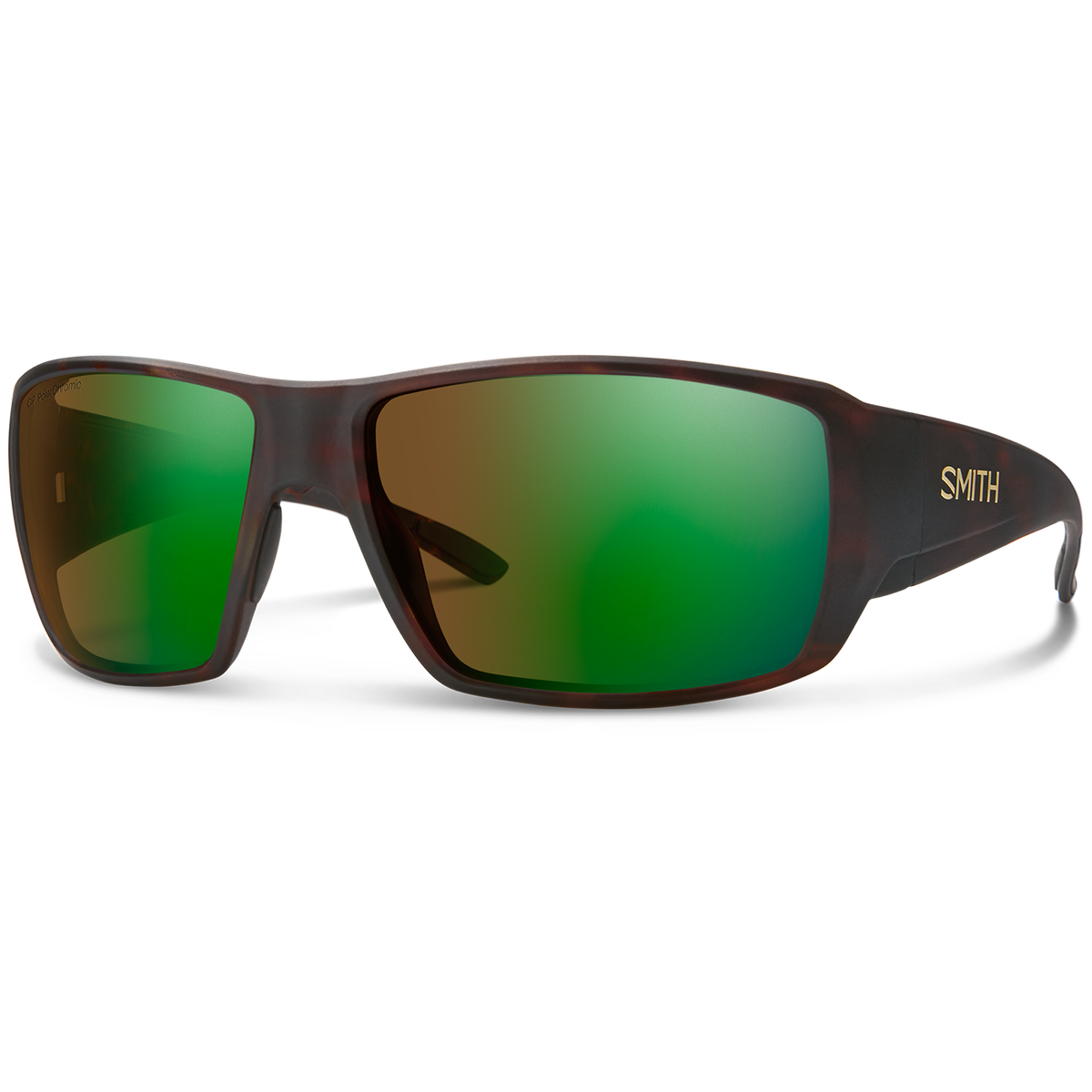 Smith Guide's Choice S Sunglasses Matte Tortoise/ChromaPop Glass Polarchromic Brown Green Mirror