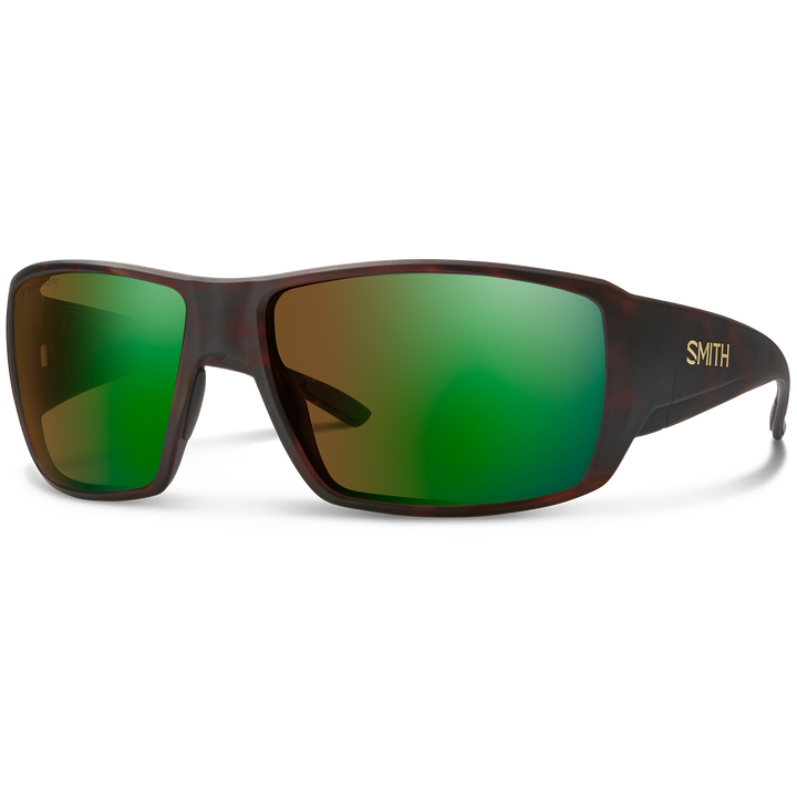 Smith Guide's Choice S Sunglasses Matte Tortoise/ChromaPop Glass Polarchromic Brown Green Mirror