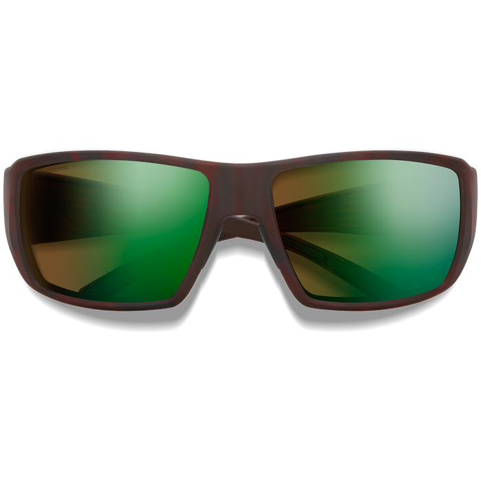 Smith Guide's Choice S Sunglasses Matte Tortoise/ChromaPop Glass Polarchromic Brown Green Mirror