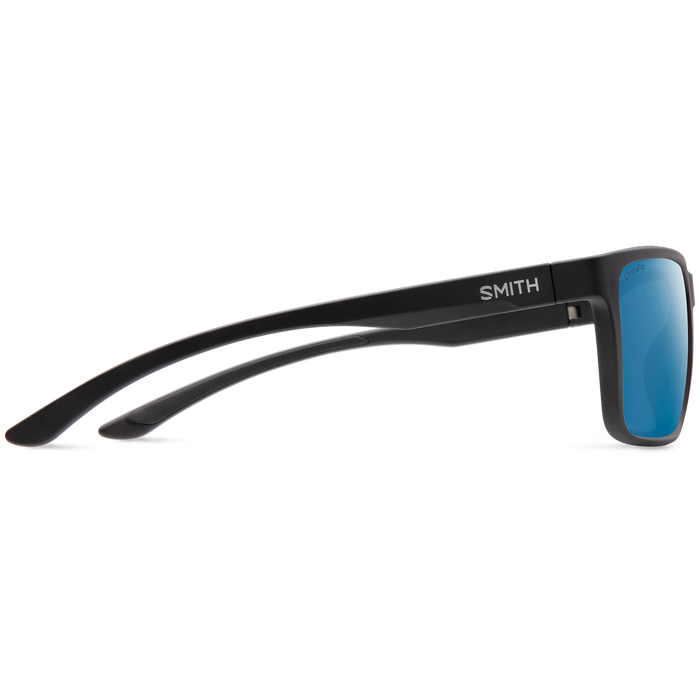 Smith Riptide Sunglasses Matte Black/ChromaPop Glass Polarized Blue Mirror