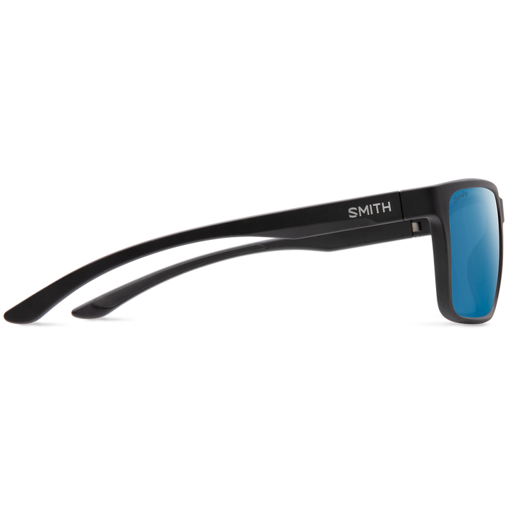 Smith Riptide Sunglasses Matte Black/ChromaPop Glass Polarized Blue Mirror