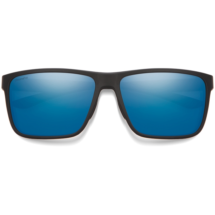 Smith Riptide Sunglasses Matte Black/ChromaPop Glass Polarized Blue Mirror