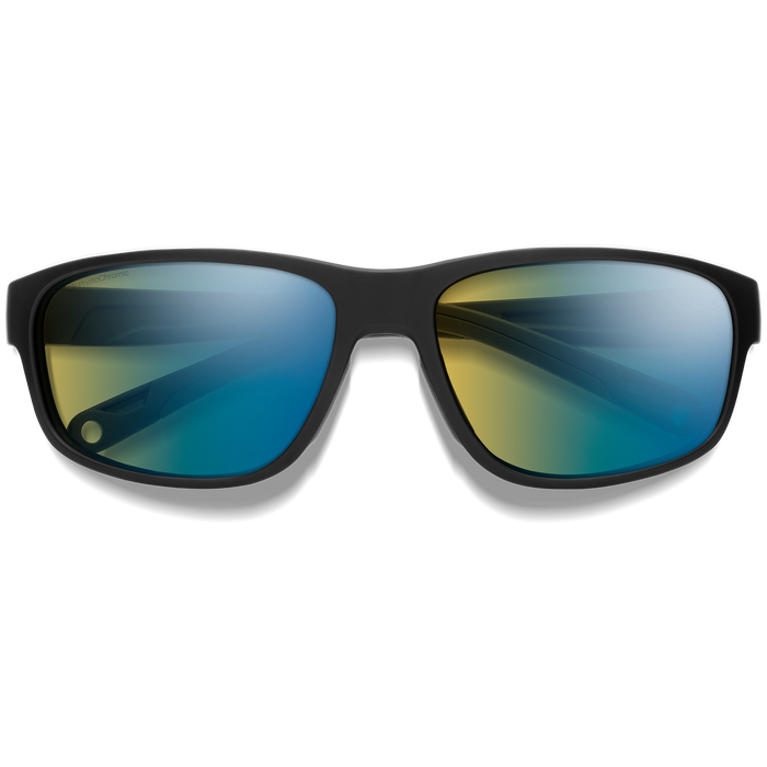 Smith Redding 2 Sunglasses Matte Black/ChromaPop Glass Polarchromic Yellow Blue Mirror
