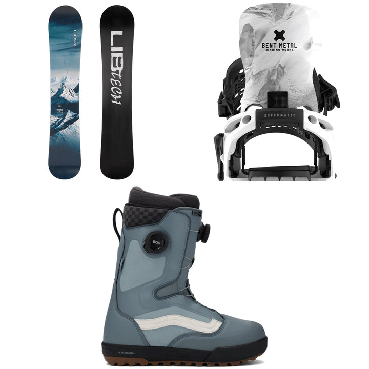 Lib Tech Cold Brew C2 LTD Snowboard + Bent Metal Lightning Supermatic Snowboard Bindings + Vans Aura Pro Snowboard Boots 2026