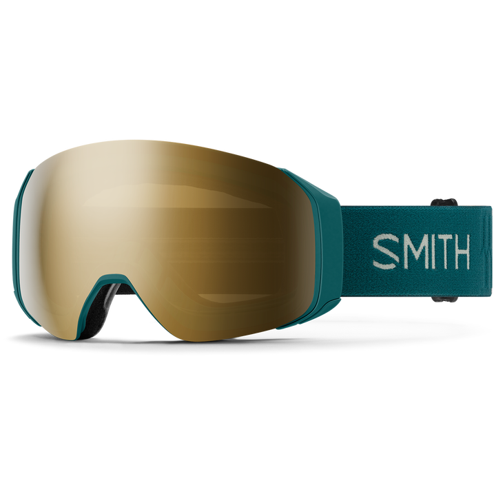Smith 4D MAG S Low Bridge Fit Goggles Malachite/ChromaPop Sun Black Gold Mirror+Chromapop Storm Blue Sensor Mirror