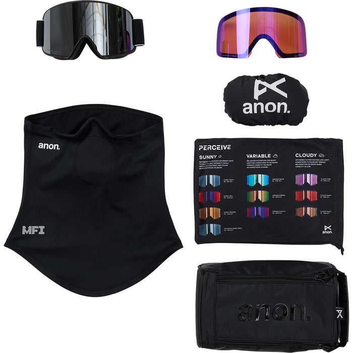 Anon M6 Perceive Polarized Low Bridge Fit Goggles Black/Perceive Polar Onyx+Perceive Variable Violet