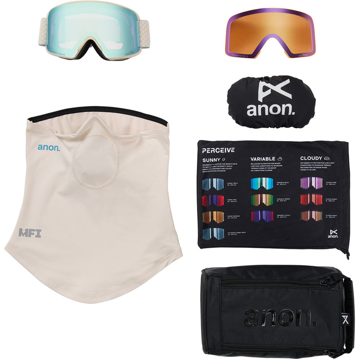 Anon M6 Goggles Oat/Perceive Variable Blue+Perceive Cloudy Pink