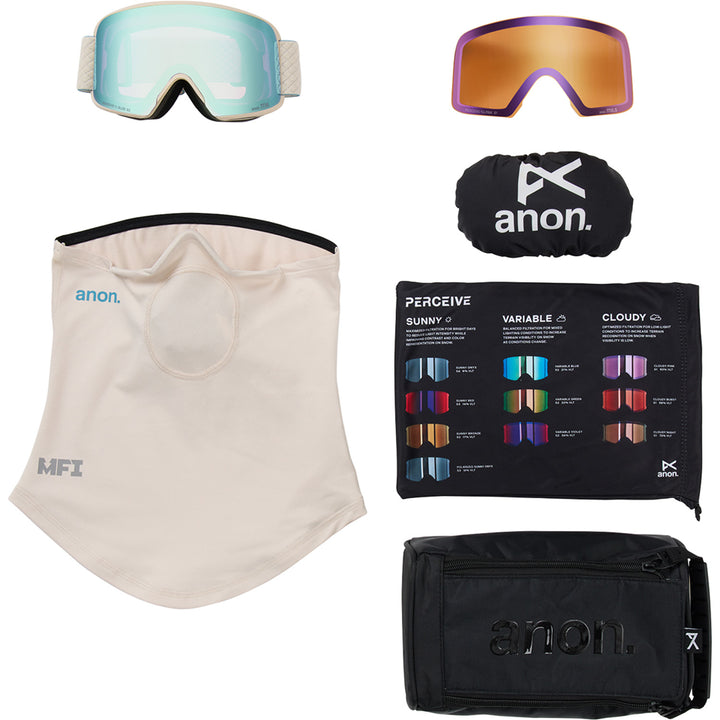 Anon M6 Goggles Oat/Perceive Variable Blue+Perceive Cloudy Pink