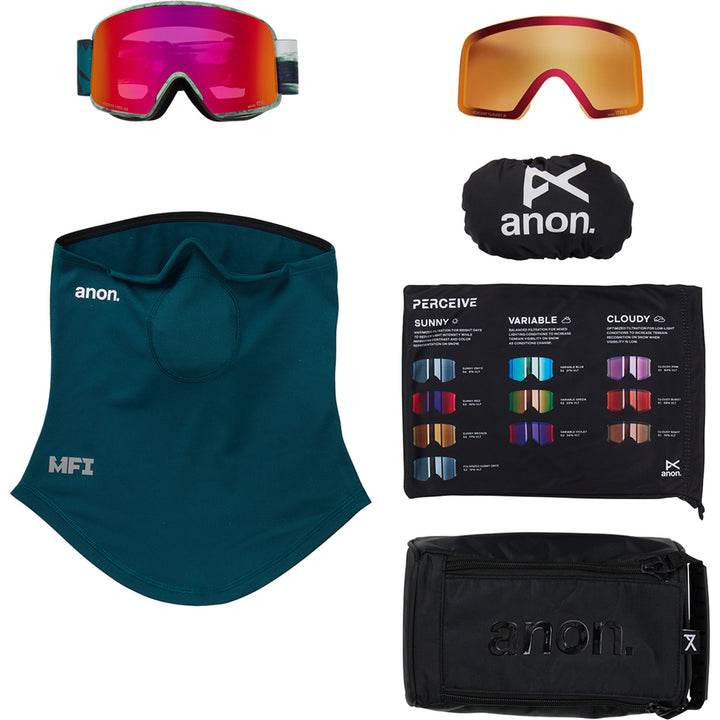 Anon M6 Goggles Family Tree/Perceive Sunny Red+Perceive Cloudy Burst