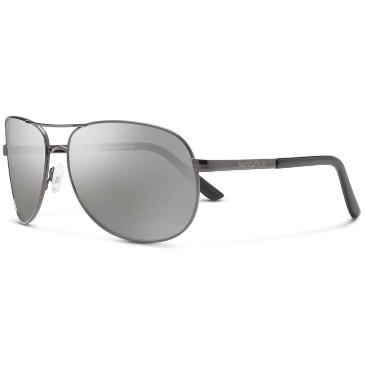 Suncloud Aviator Sunglasses Gunmetal/Polarized Silver Mirror