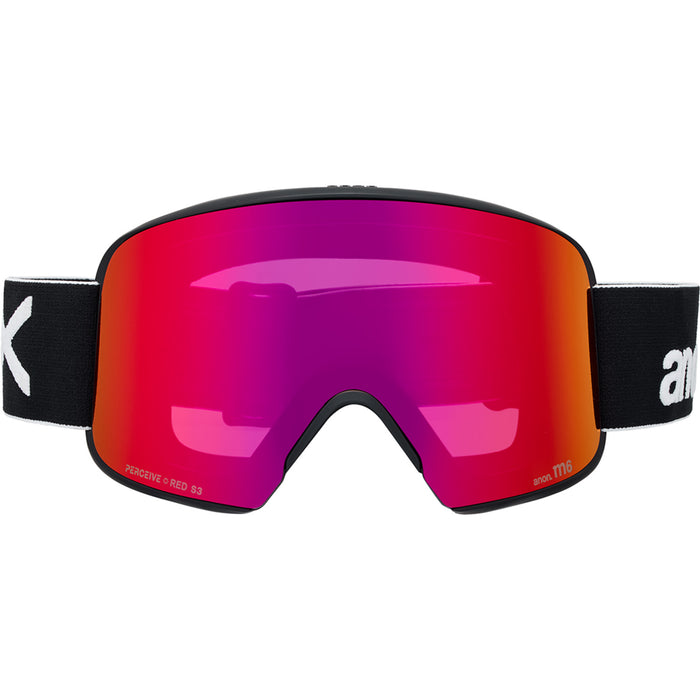 Anon M6 Low Bridge Fit Goggles Black/Perceive Sunny Red+Perceive Cloudy Burst