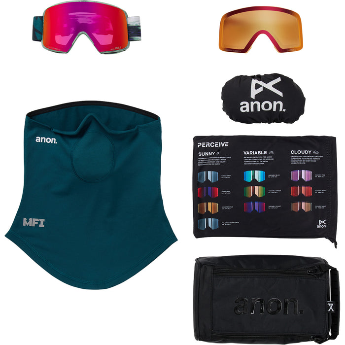 Anon M6S Goggles Family Tree/Perceive Sunny Red+Perceive Cloudy Burst