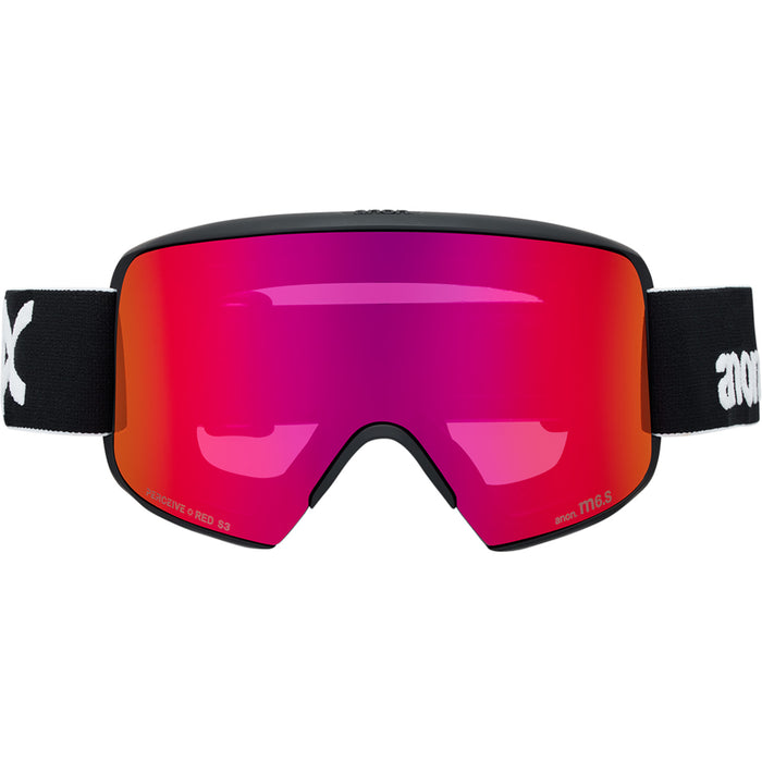 Anon M6S Low Bridge Fit Goggles Black/Perceive Sunny Red+Perceive Cloudy Burst