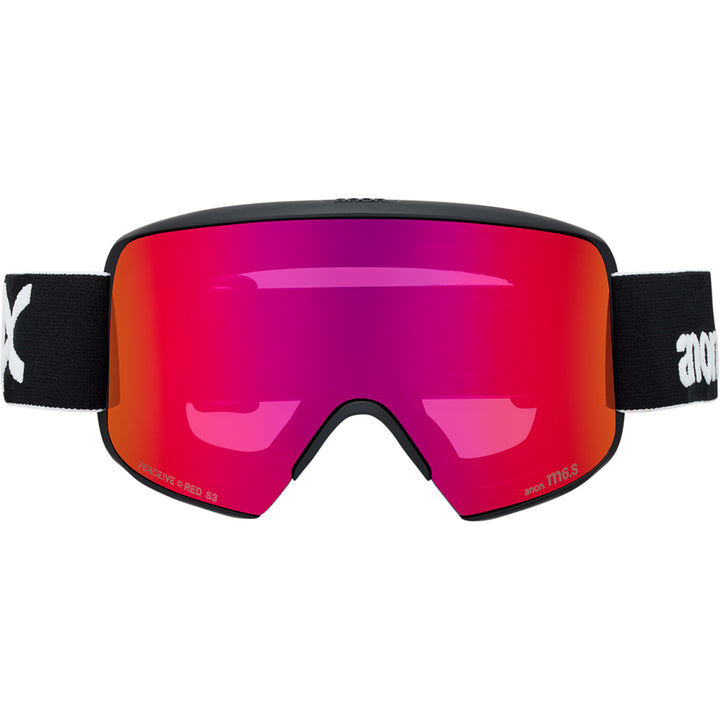 Anon M6S Low Bridge Fit Goggles Black/Perceive Sunny Red+Perceive Cloudy Burst