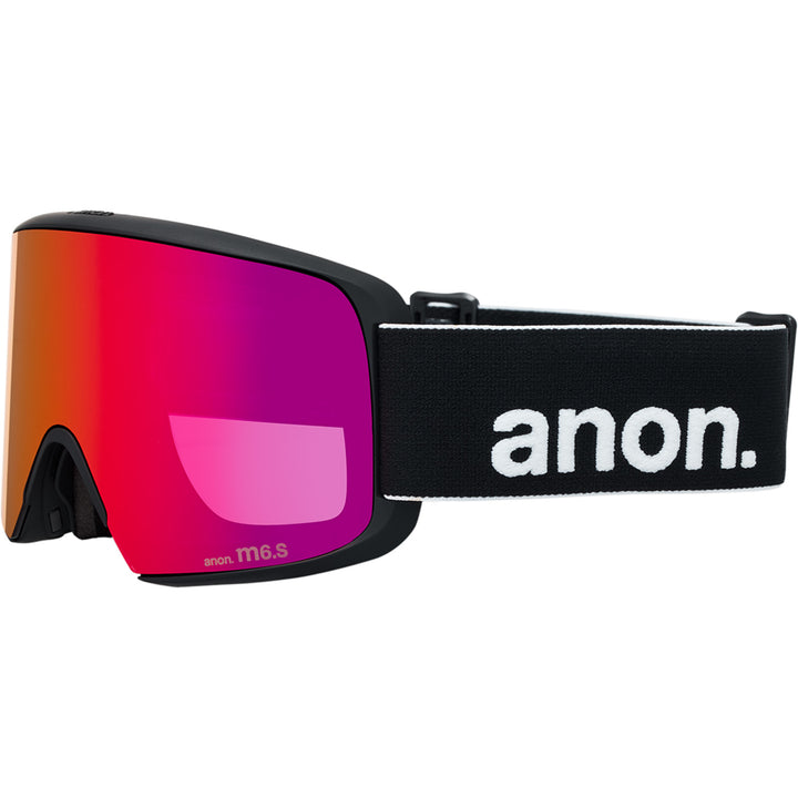Anon M6S Low Bridge Fit Goggles Black/Perceive Sunny Red+Perceive Cloudy Burst