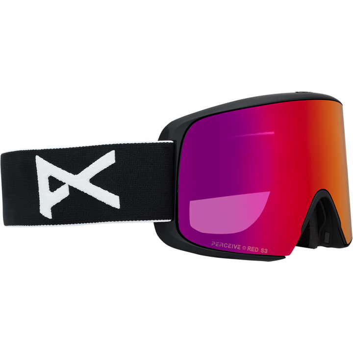 Anon M6S Low Bridge Fit Goggles Black/Perceive Sunny Red+Perceive Cloudy Burst