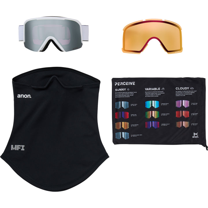 Anon Nesa S Low Bridge Fit Goggles White/Perceive Sunny Onyx