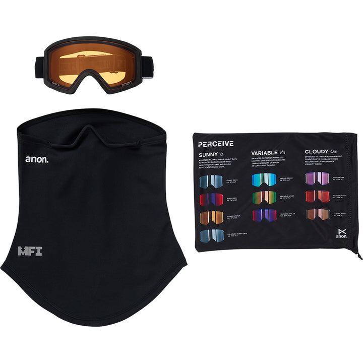Anon Tracker 2.0 MFI Low Bridge Fit Goggles - Kids' Black/Amber