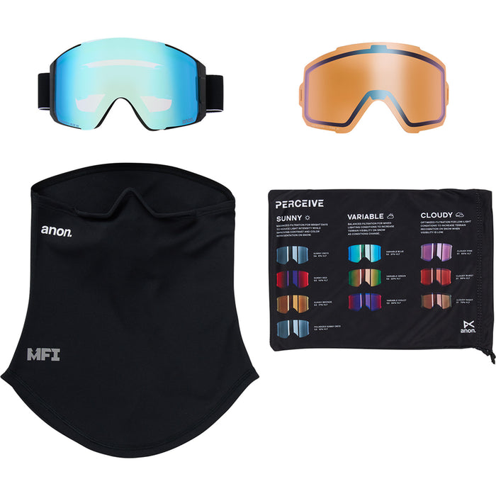 Anon Sync MFI Goggles Black/Perceive Variable Blue+Perceive Cloudy Pink