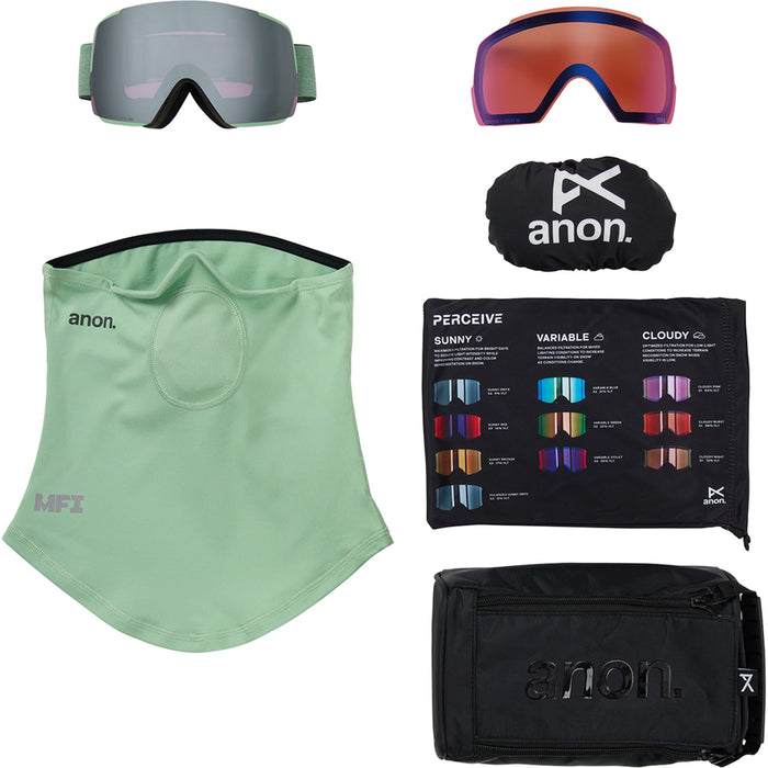 Anon M5S MFI Low Bridge Fit Goggles Soft Sage/Perceive Sunny Onyx+Perceive Variable Violet