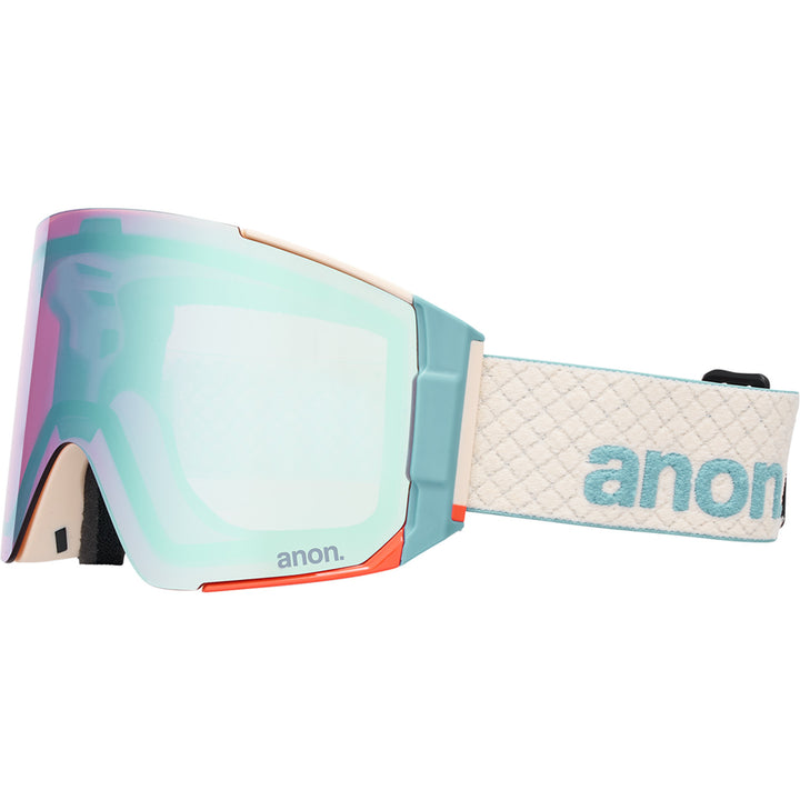 Anon Sync MFI Low Bridge Fit Goggles Oat/Perceive Variable Blue + Bonus Lens
