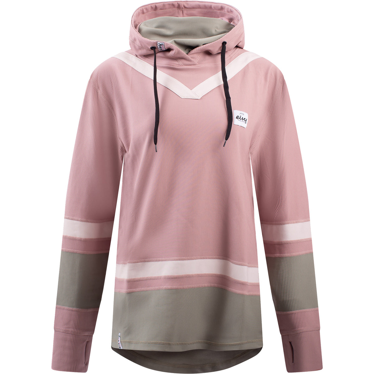 Eivy Boyfriend Fit Hoodie Rib Top - Women's Faded Blocks