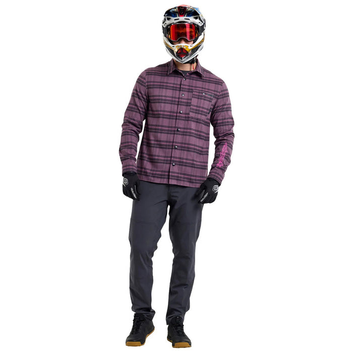 Troy Lee Designs Grind Flannel YD Plaid Deep Purp