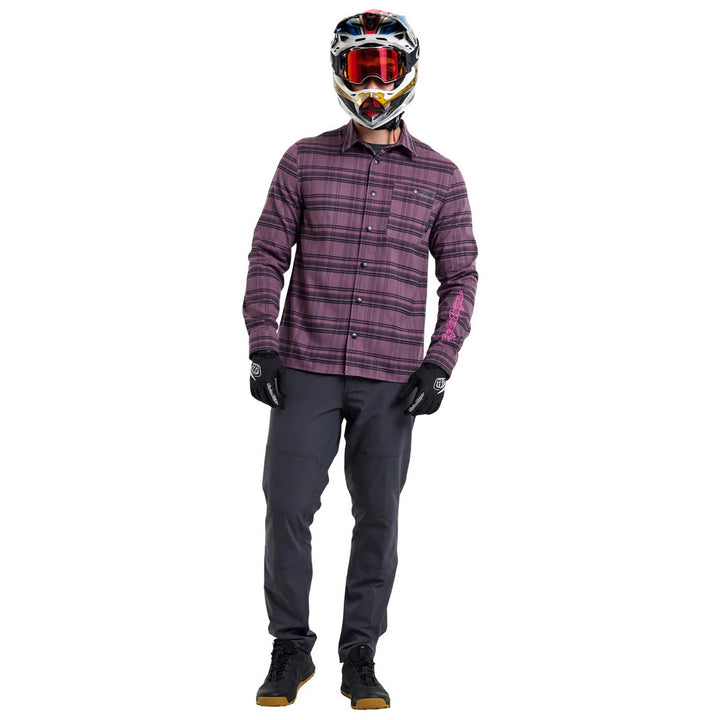 Troy Lee Designs Grind Flannel YD Plaid Deep Purp