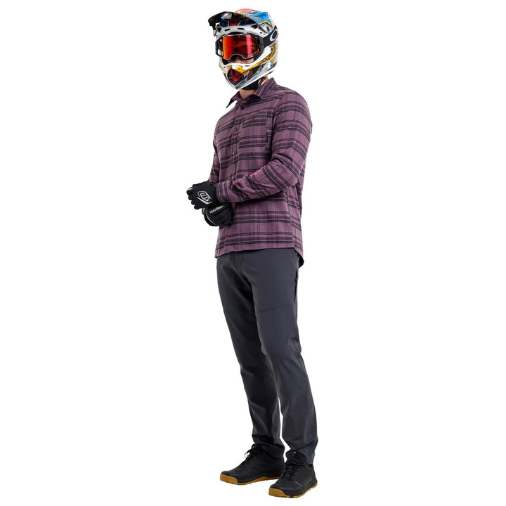 Troy Lee Designs Grind Flannel YD Plaid Deep Purp