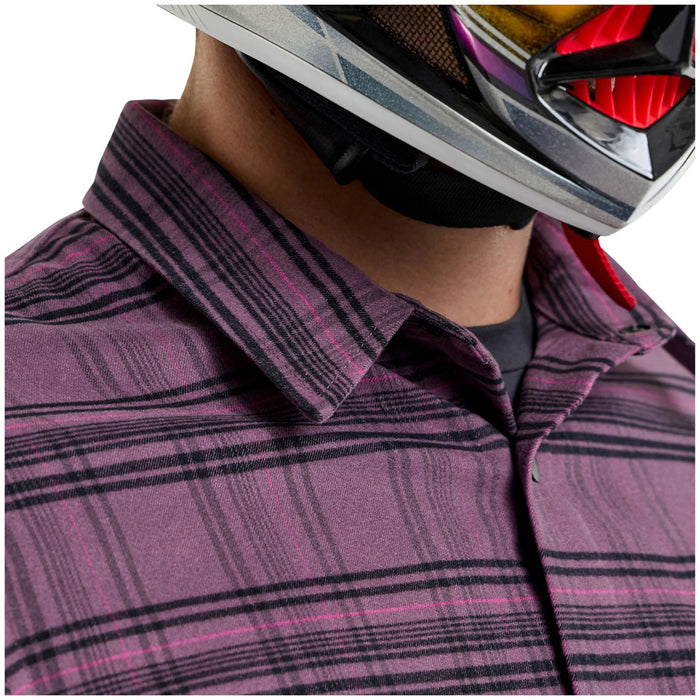 Troy Lee Designs Grind Flannel YD Plaid Deep Purp