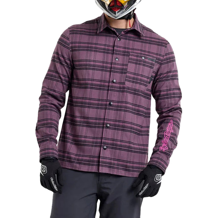 Troy Lee Designs Grind Flannel YD Plaid Deep Purp