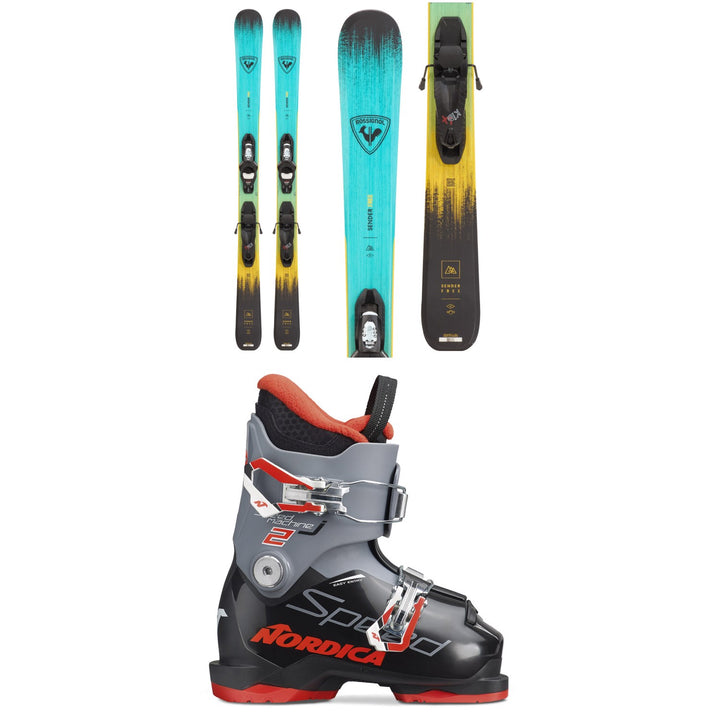 Rossignol Sender Free Jr Skis + Kid X 4 GW Bindings + Nordica Speedmachine J2 Ski Boots - Kids' 2026