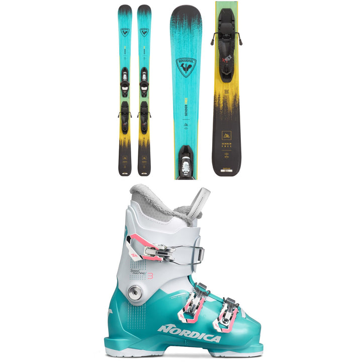 Rossignol Sender Free Jr Skis + Kid X 4 GW Bindings + Nordica Speedmachine J3 Ski Boots - Kids' 2026