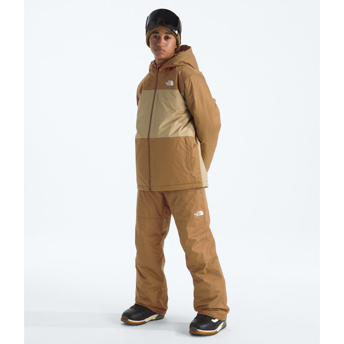 The North Face Freedom Insulated Jacket - Boys' Utility Brown/Khaki Stone