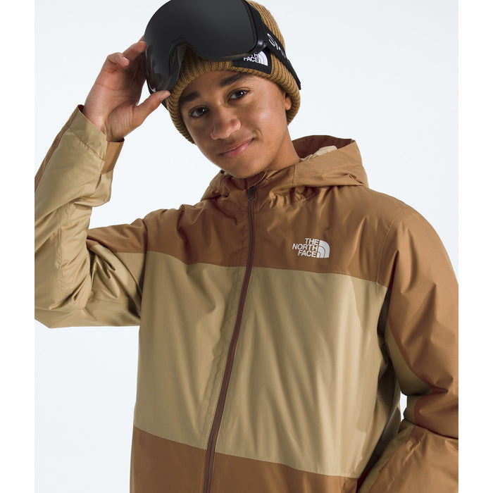The North Face Freedom Insulated Jacket - Boys' Utility Brown/Khaki Stone