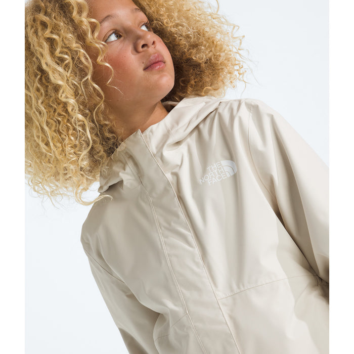 The North Face Antora Rain Jacket - Girls' White Dune/White Dune