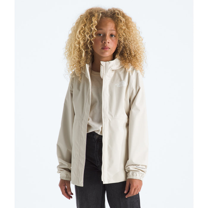 The North Face Antora Rain Jacket - Girls' White Dune/White Dune