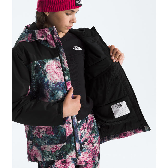 The North Face Freedom Insulated Jacket - Girls' Pale Blossom Frozen Floral Print