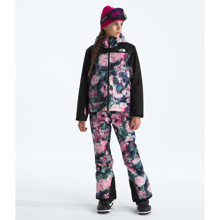The North Face Freedom Insulated Jacket - Girls' Pale Blossom Frozen Floral Print