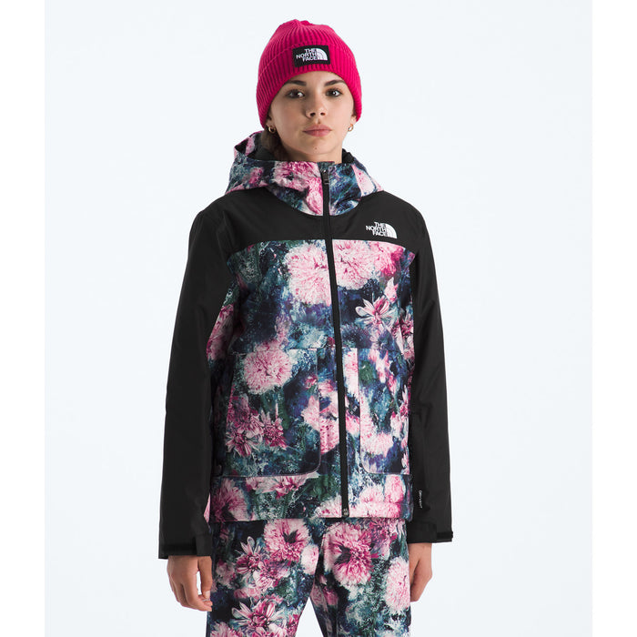 The North Face Freedom Insulated Jacket - Girls' Pale Blossom Frozen Floral Print