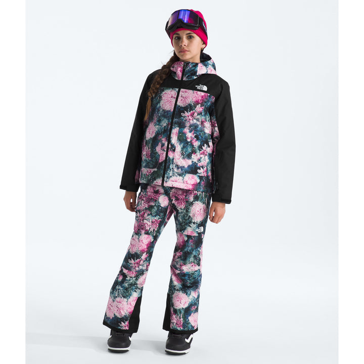 The North Face Freedom Insulated Pants - Girls' Pale Blossom Frozen Floral Print