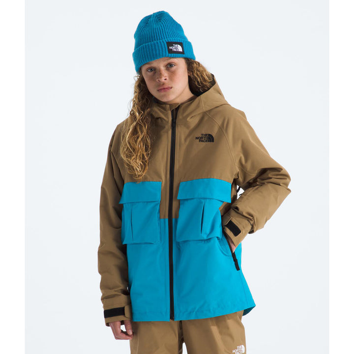 The North Face Teen Dragline Jacket - Unisex Utility Brown/Meridian Blue